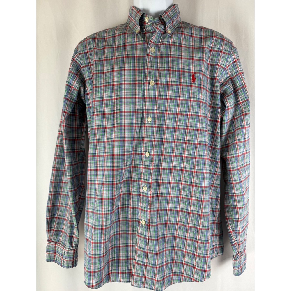 Ralph Lauren Mens Plaid Button Down Long Sleeve Shirt - Classic‎ Casual Medium
